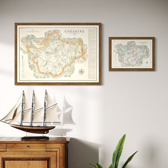 Cheshire framed maps