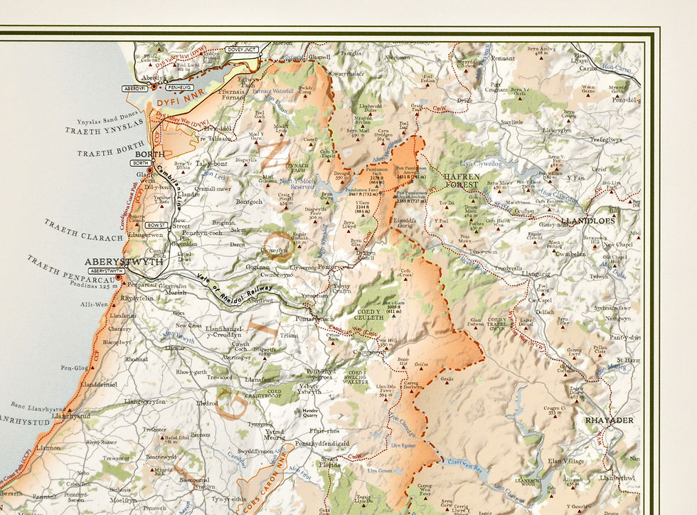 Thumbnail: Wall map of Dyfed