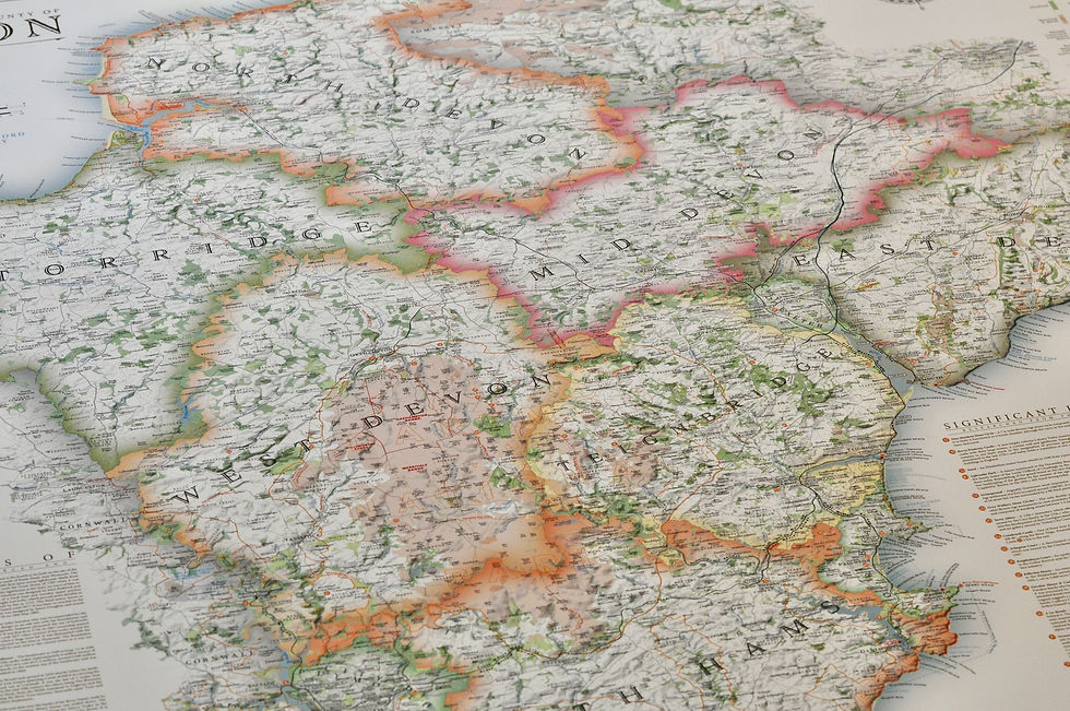 Thumbnail: County map of Devon