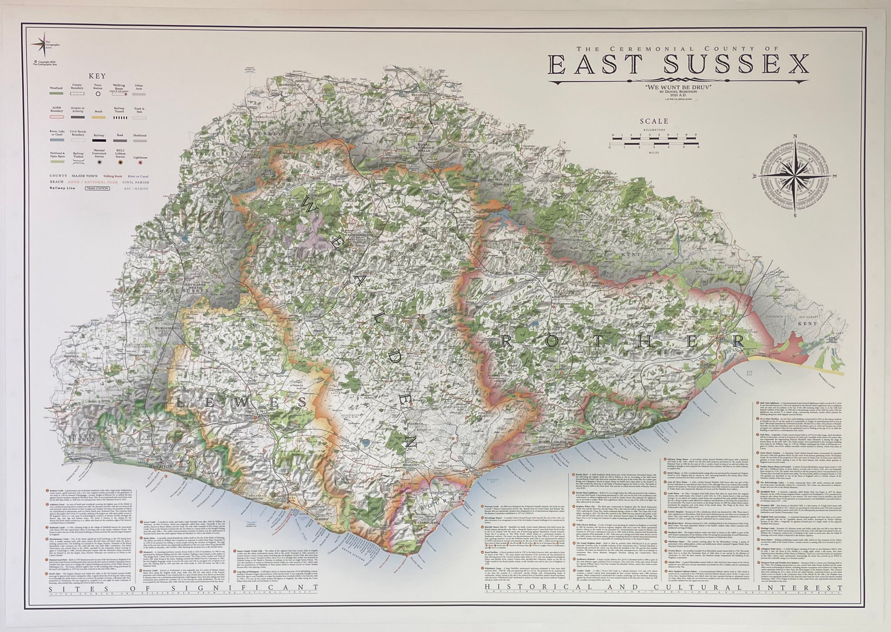 Map of East Sussex
