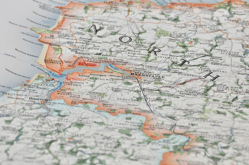 Thumbnail: Map print of Devon