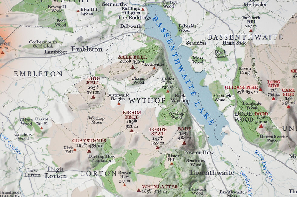 Thumbnail: North Western Fells, Lake District Wall Map