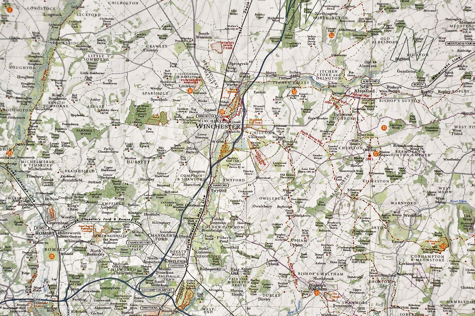 Thumbnail: Hampshire map print