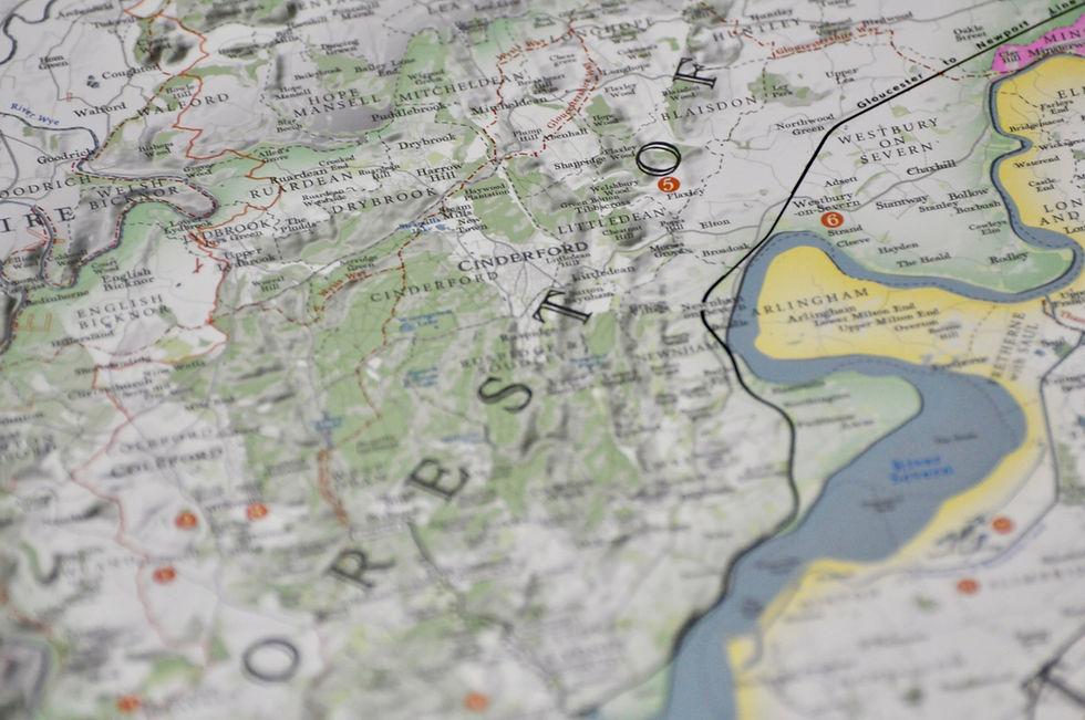 Thumbnail: Map print of Gloucestershire