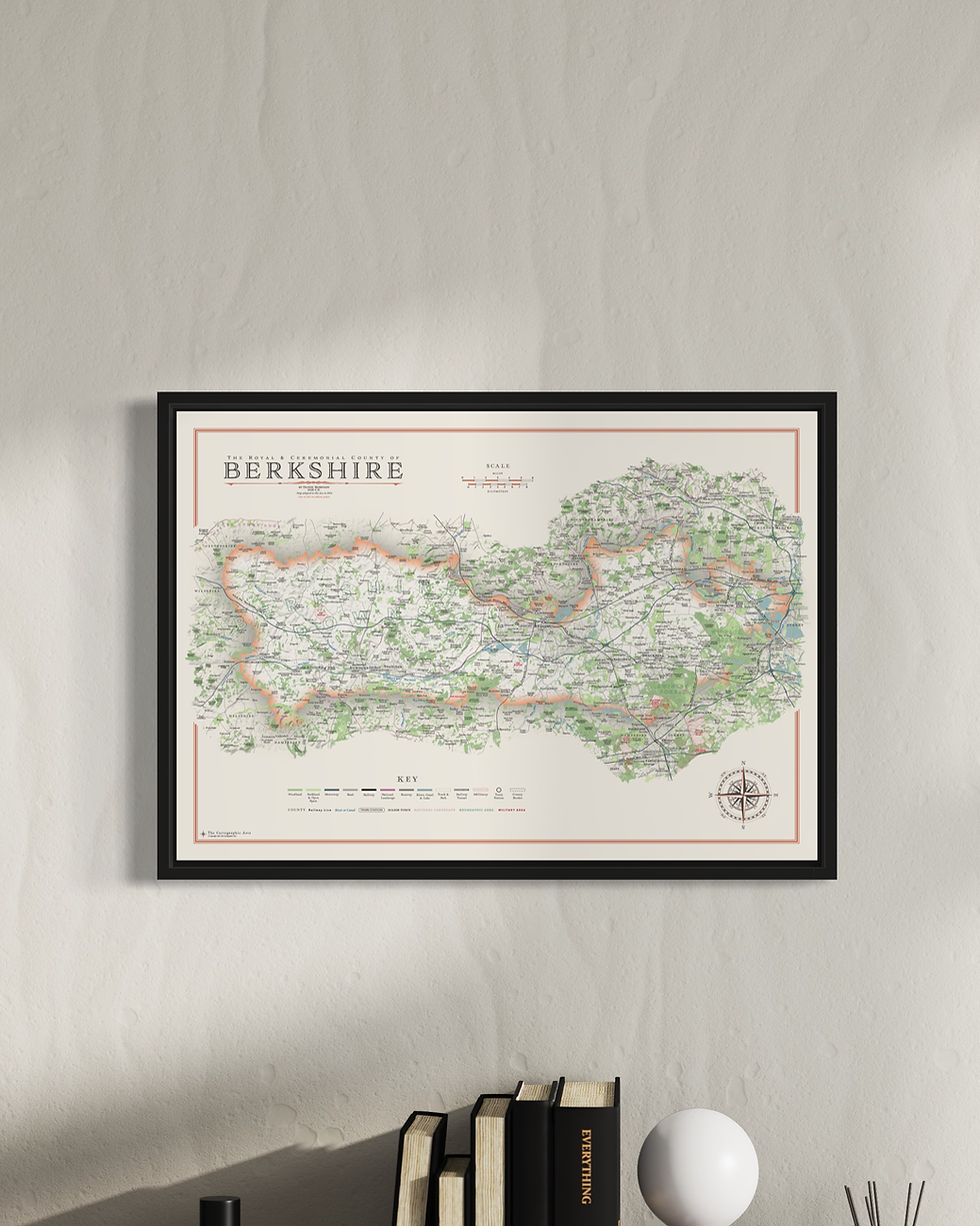 Berkshire framed map
