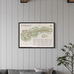 Black Framed Map of Surrey Hills