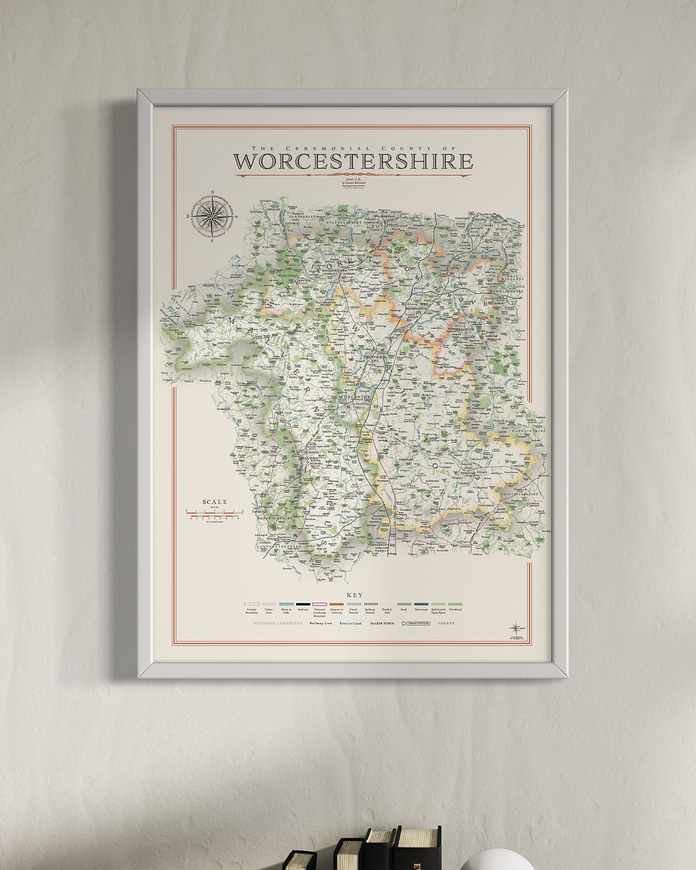 Thumbnail: Worcestershire Map