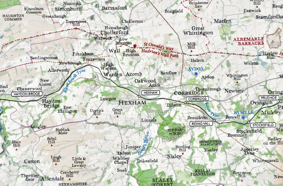 Thumbnail: Beautiful map of Northumberland