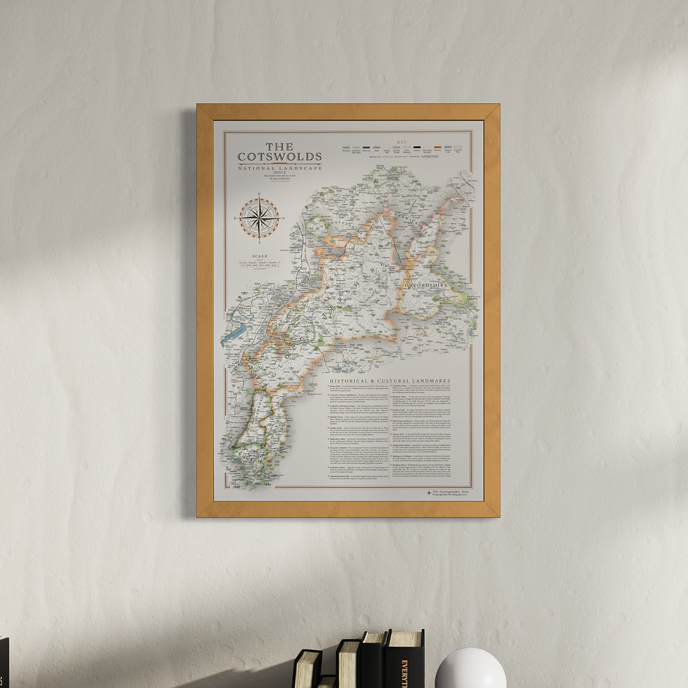 Thumbnail: Cotswolds Map Print - Mini Map - 2nd Edition