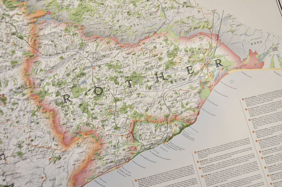 Thumbnail: Decorative map of East Sussex