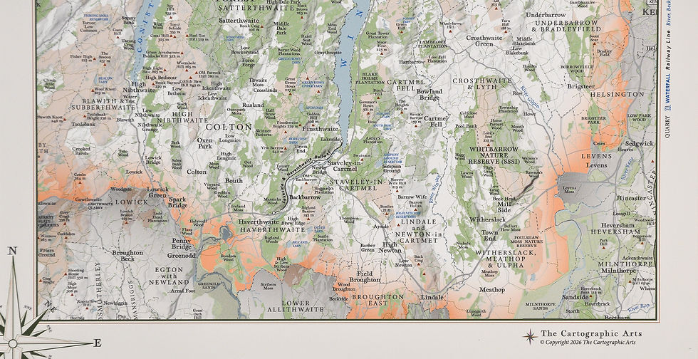Thumbnail: Windermere Lake District Wall Map