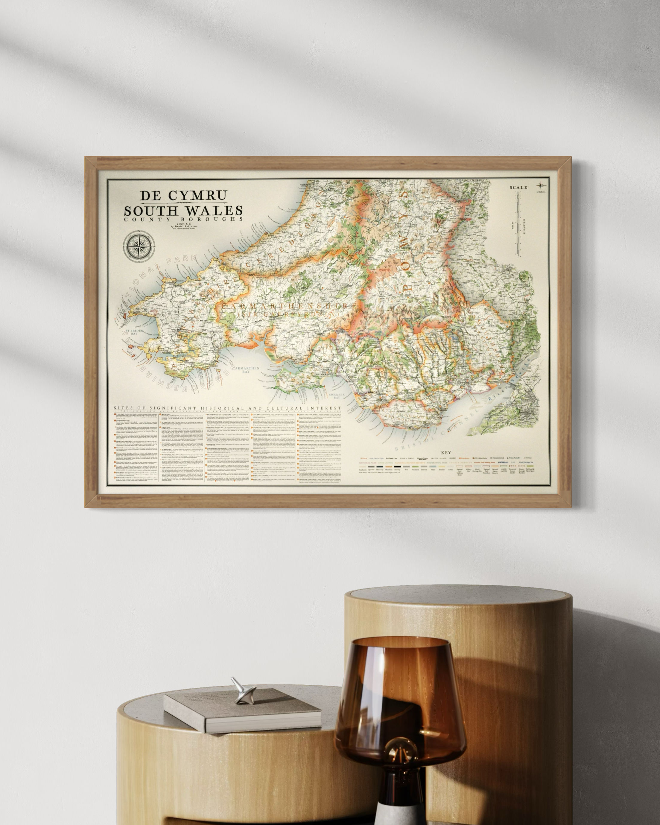 South Wales Map - County Boroughs