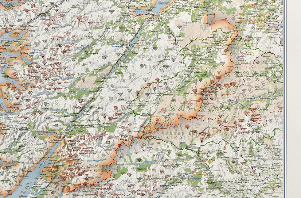 Thumbnail: Scottish Highlands wall map