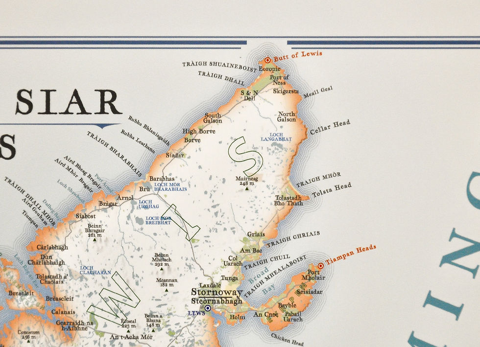 Thumbnail: Outer Hebrides wall map