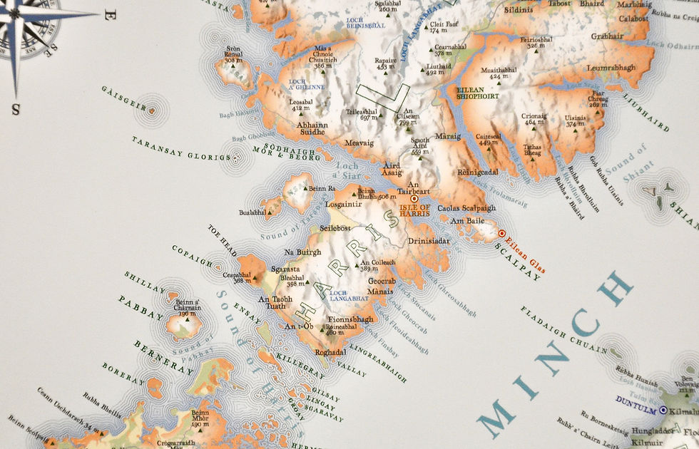 Thumbnail: Outer Hebrides wall map