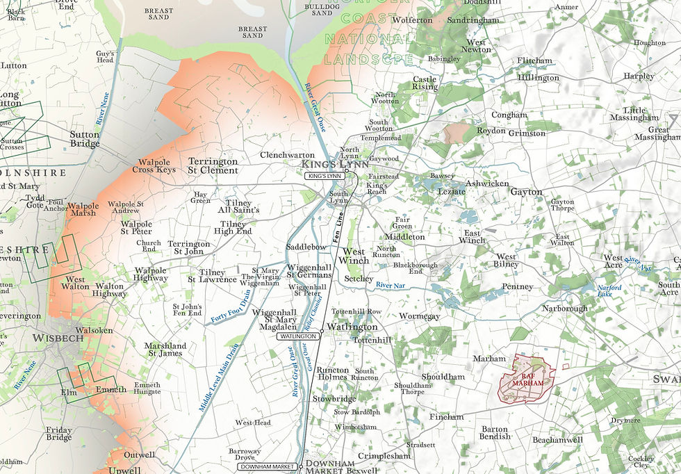 Thumbnail: Vintage map of Norfolk
