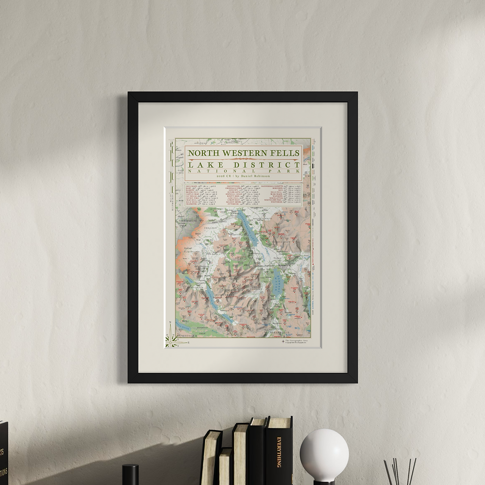 Thumbnail: North Western Fells, Lake District Wall Map
