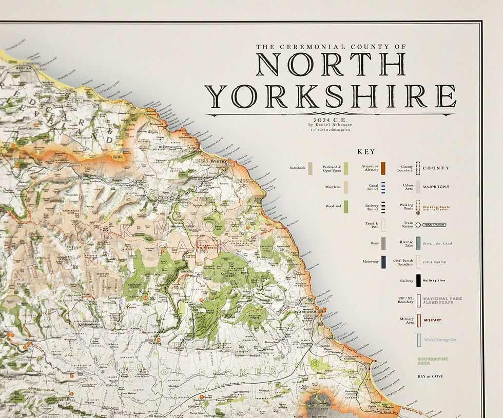 Thumbnail: North Yorkshire map print