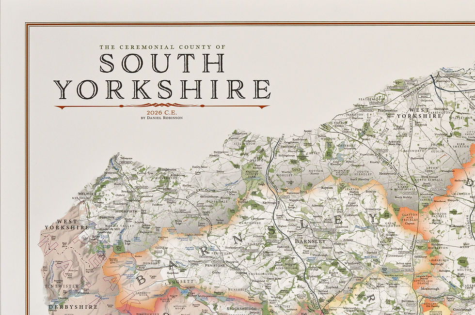 Thumbnail: South Yorkshire map print