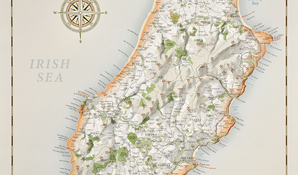 Thumbnail: Isle of Man wall map