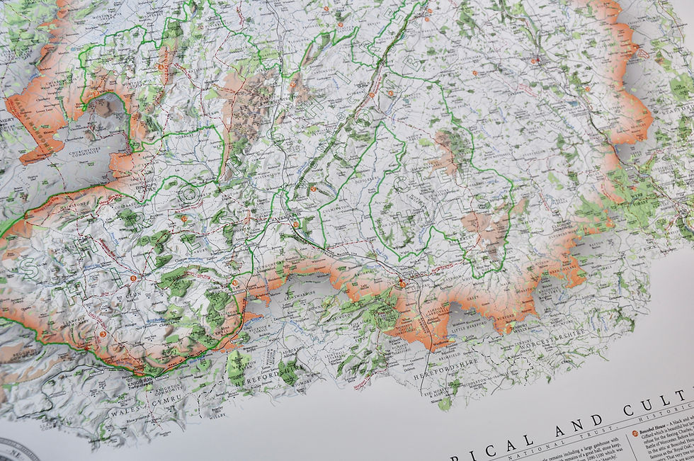 Thumbnail: Framed map of Shropshire