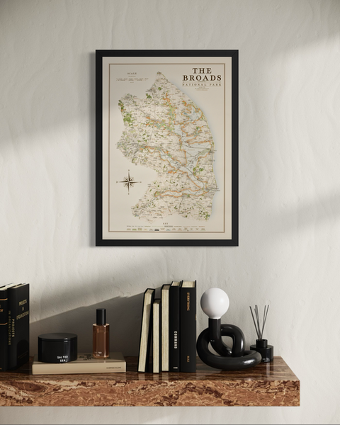 The Broads National Park Wall Map