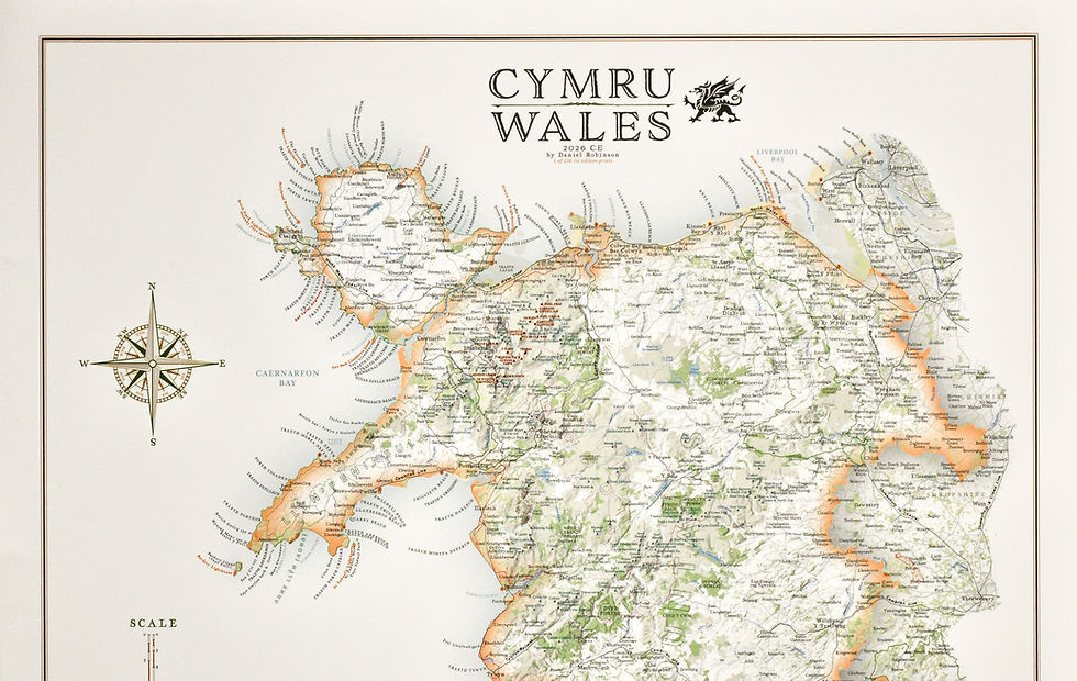 Thumbnail: Vintage map of Wales