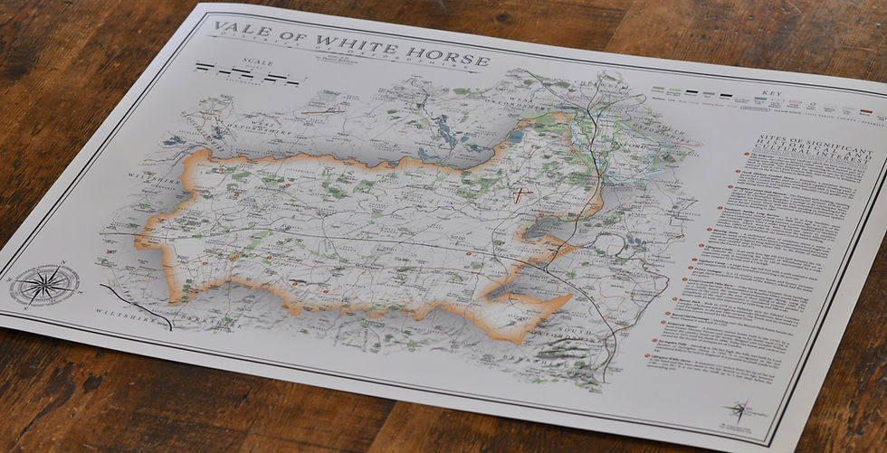 Thumbnail: Map print vale of white horse