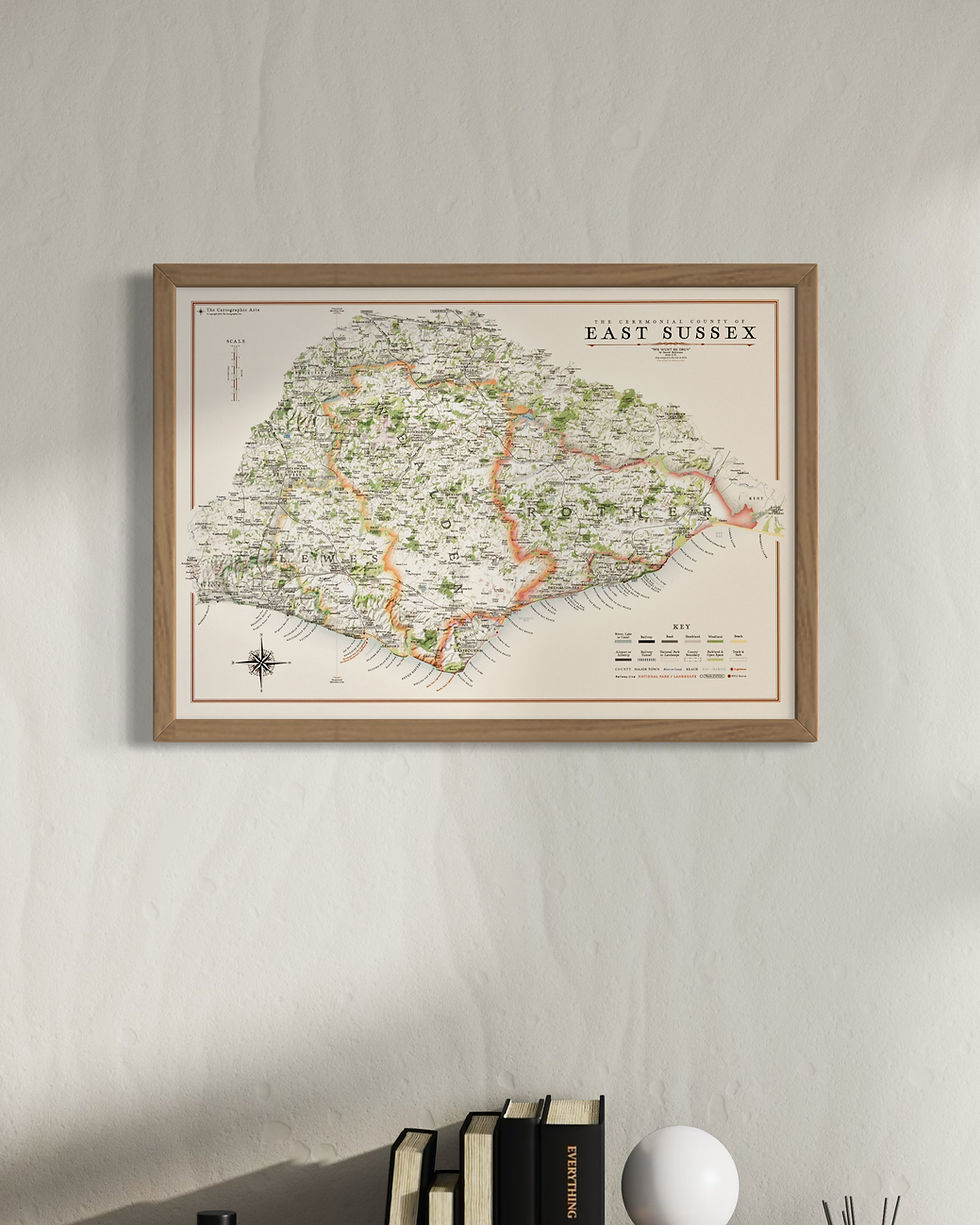 Thumbnail: East Sussex Map - Districts - Mini Map