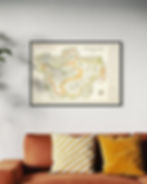 Framed map of Cheshire