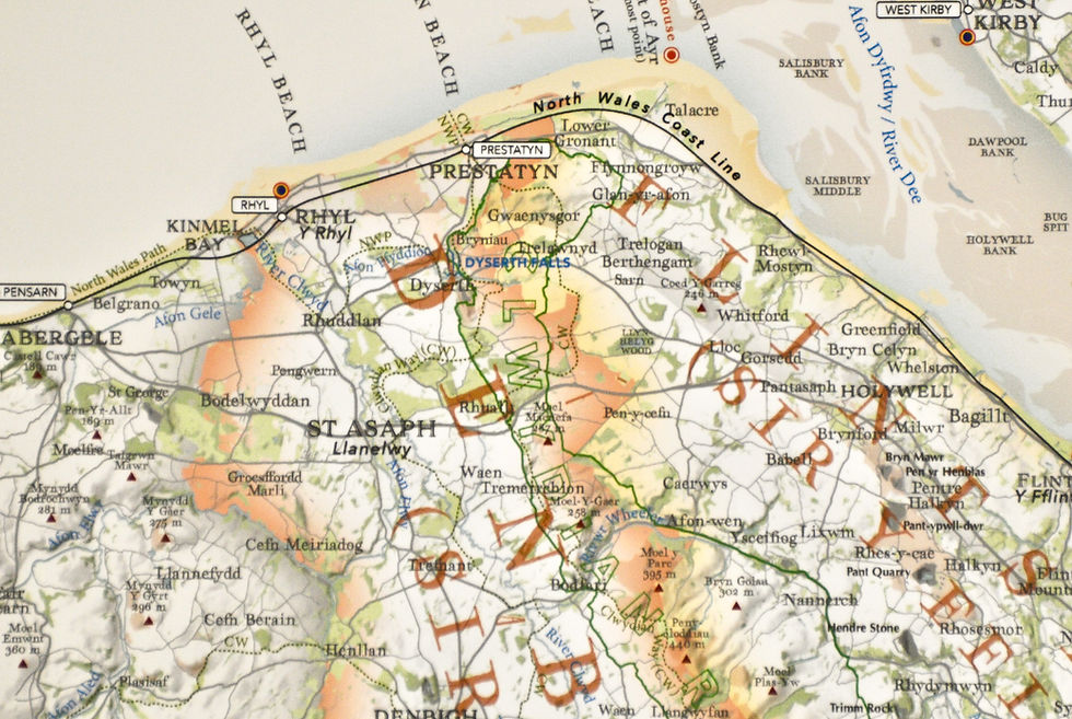 Thumbnail: Map print of North Wales