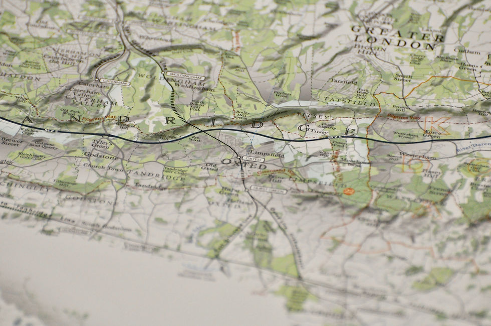 Thumbnail: Topographic map of Surrey Hills