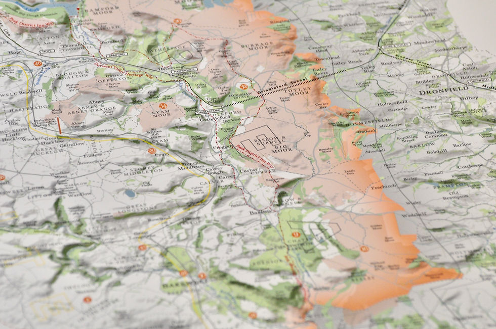 Thumbnail: Cartographic art Peak District