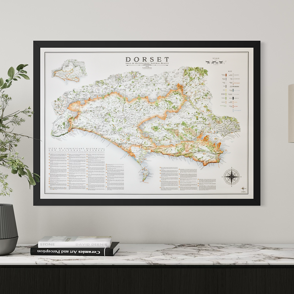 Dorset National Landscape framed map