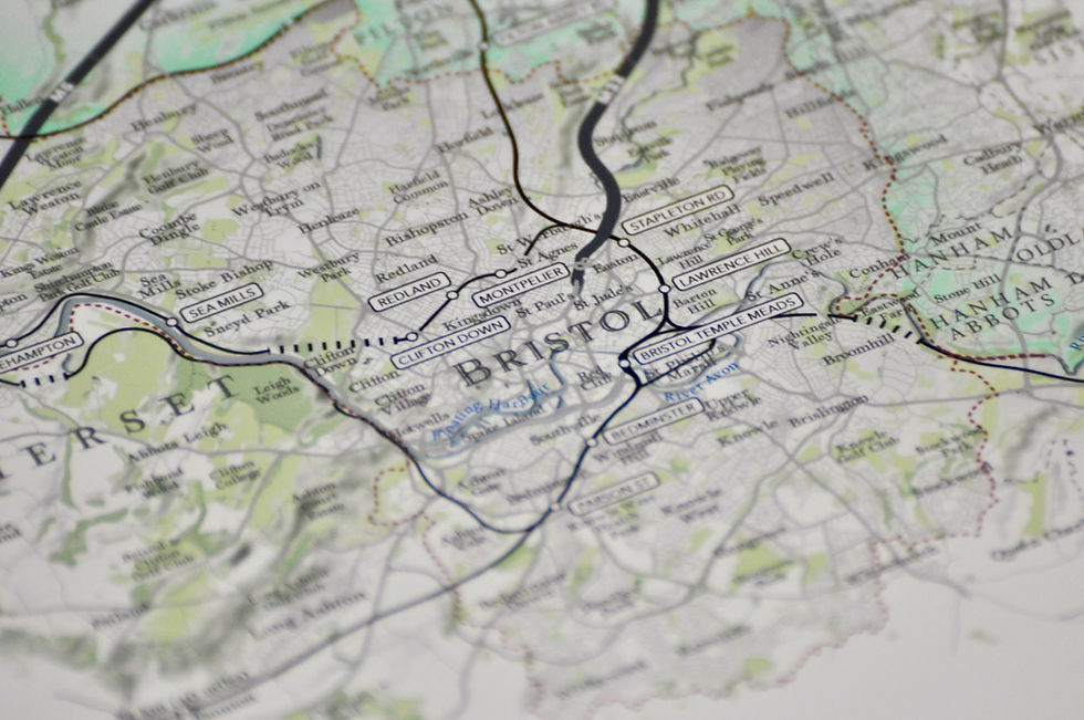 Thumbnail: Gloucestershire map print