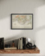 Framed map of South East Wales