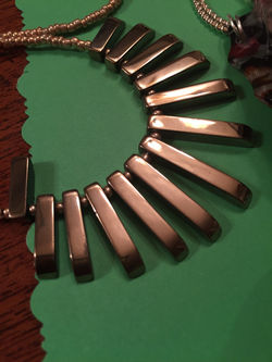 Hematite golden bead necklace