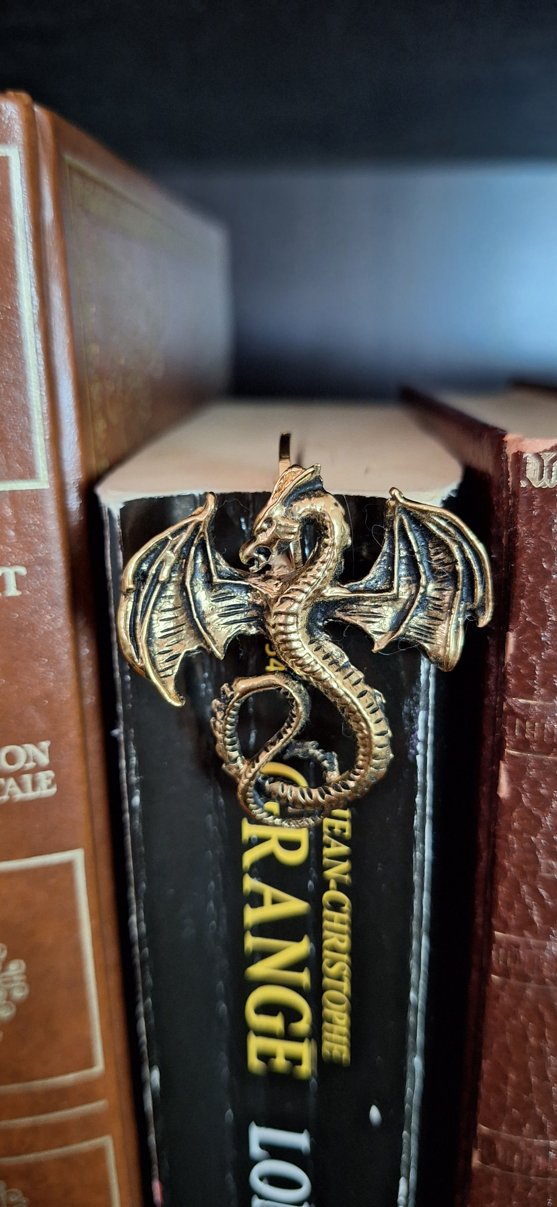 Large Gold Dragon Shen Bookmark
