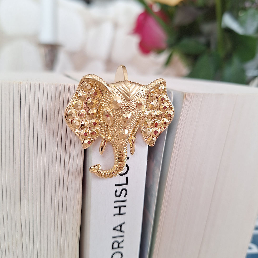 Marque-page Eléphant Ganesh Or vue de face