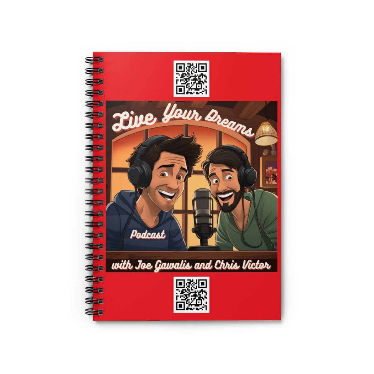 Live Your Dreams Podcast Spiral Notebook - Your Gateway to Inspiration