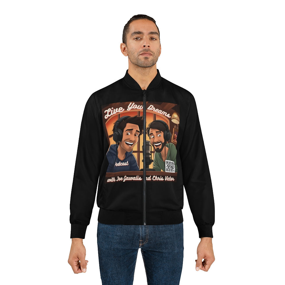 Thumbnail: Live Your Dreams Men's Bomber Jacket: The Ultimate Fall Fashion Statement