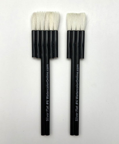 Signature Silver Flat Brush Set | Watercolor Online