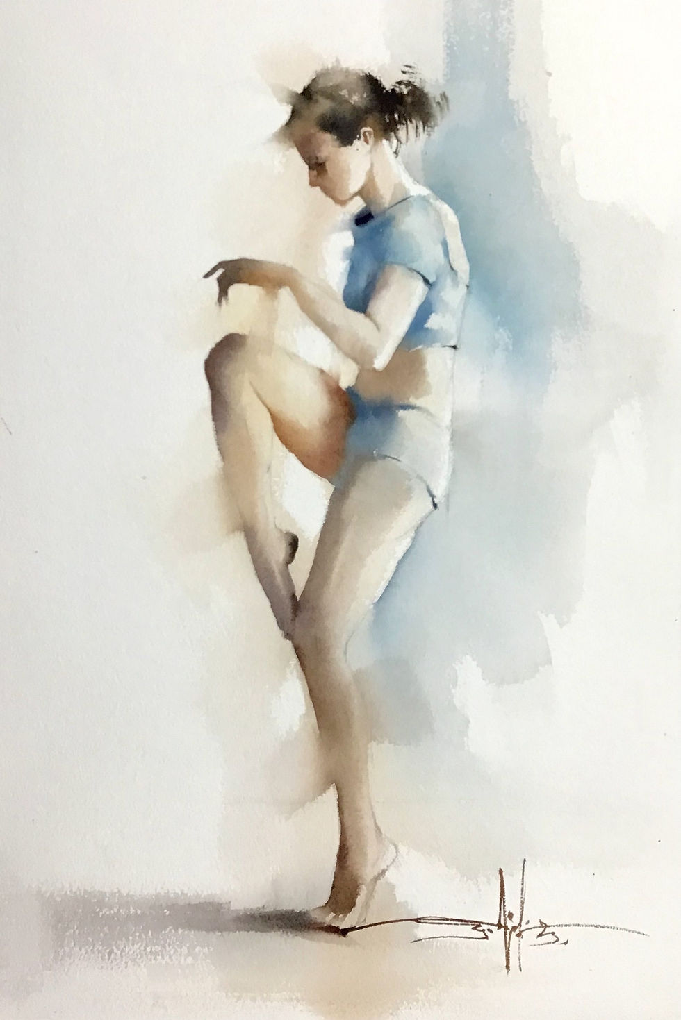Painting. Michael Solovyev. Fitness in Blue