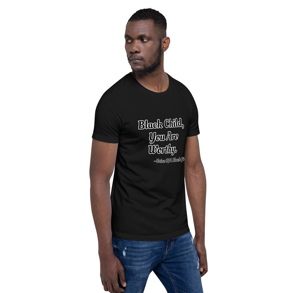 Thumbnail: Black Child Worthy Unisex T-Shirt