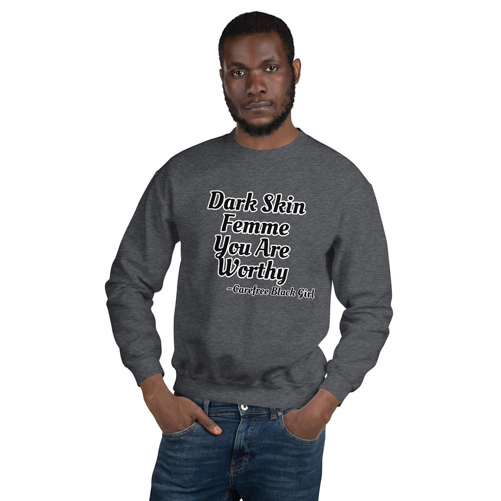 Thumbnail: Dark Skin Unisex Sweatshirt
