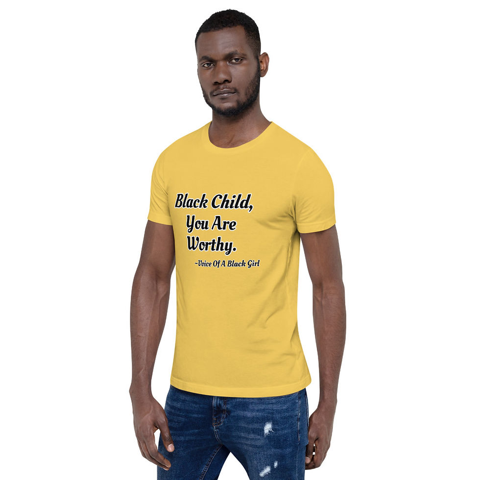 Thumbnail: Black Child Worthy Unisex T-Shirt