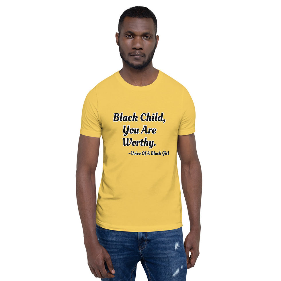 Thumbnail: Black Child Worthy Unisex T-Shirt