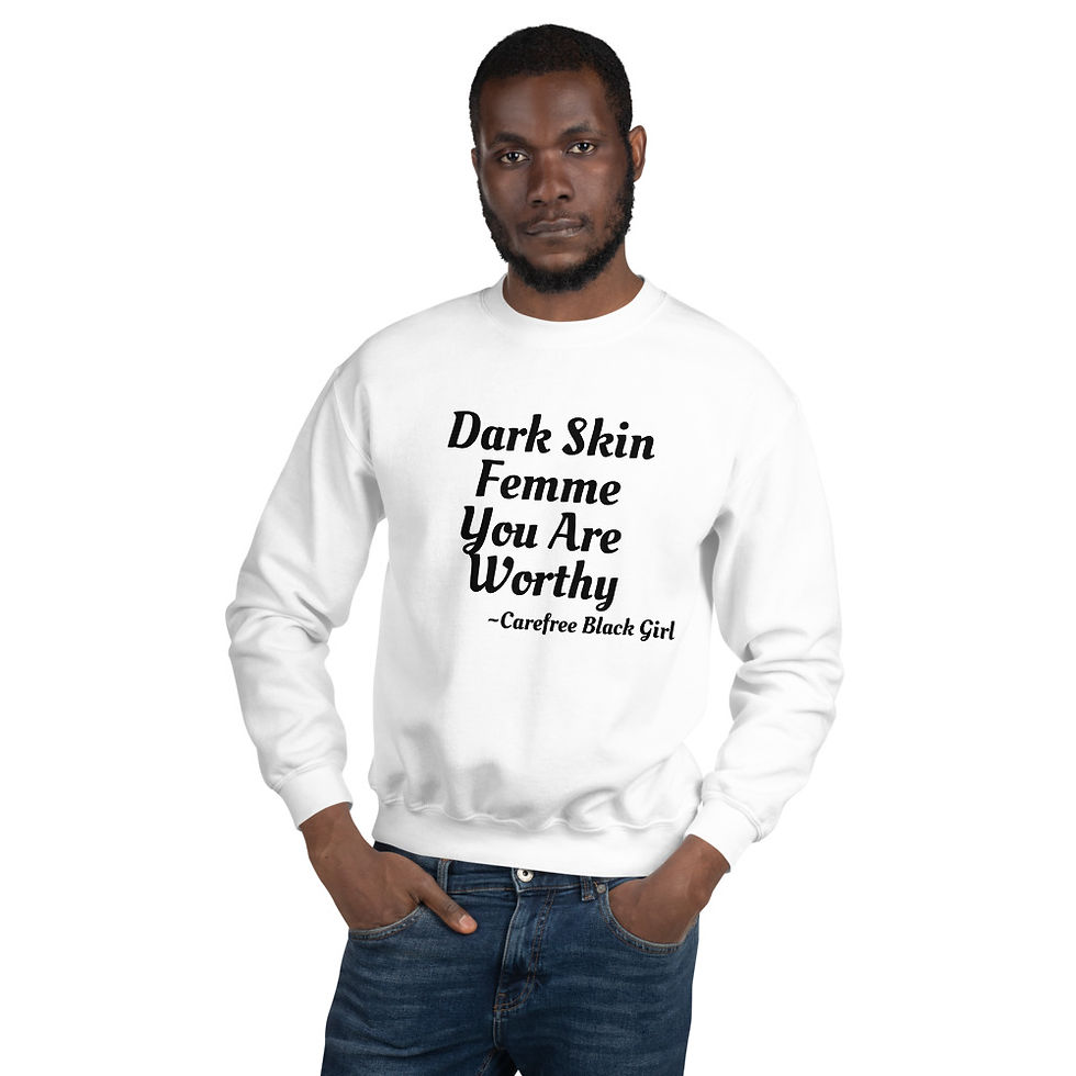 Thumbnail: Dark Skin Unisex Sweatshirt