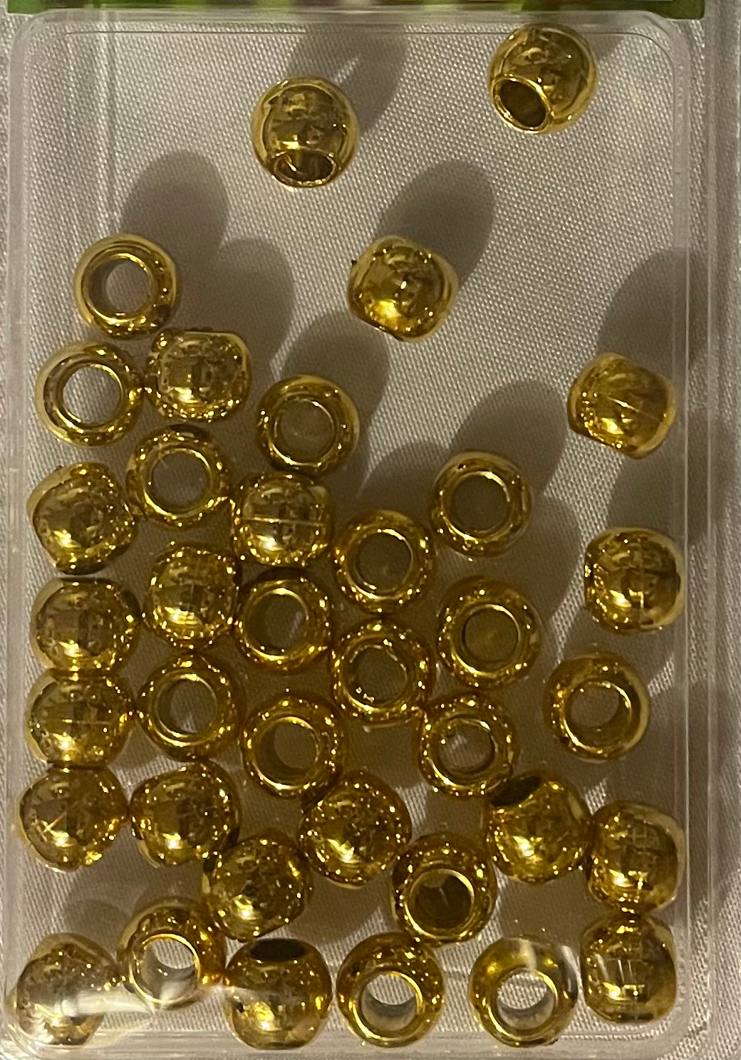 Medium Gold Plastic Beads