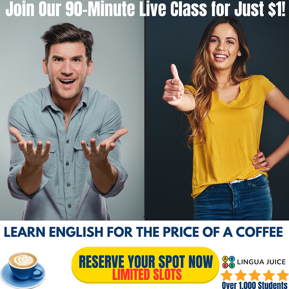 Speak English Fluently in 2025 – Live ESL Class for $1